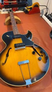 Gibson ES-135 on the bench for a set-up.

#gibson #es135 #archtop #guitar #guitarrepair #guitarrepairshop #whatsonyourbench